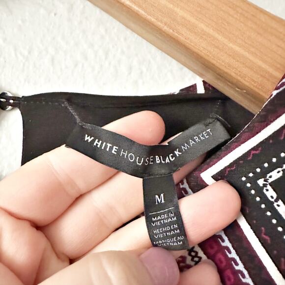 WHBM Reversible Sleeveless Midi Sheath‎ Scarf Print Dress women's size medium - Picture 5 of 14